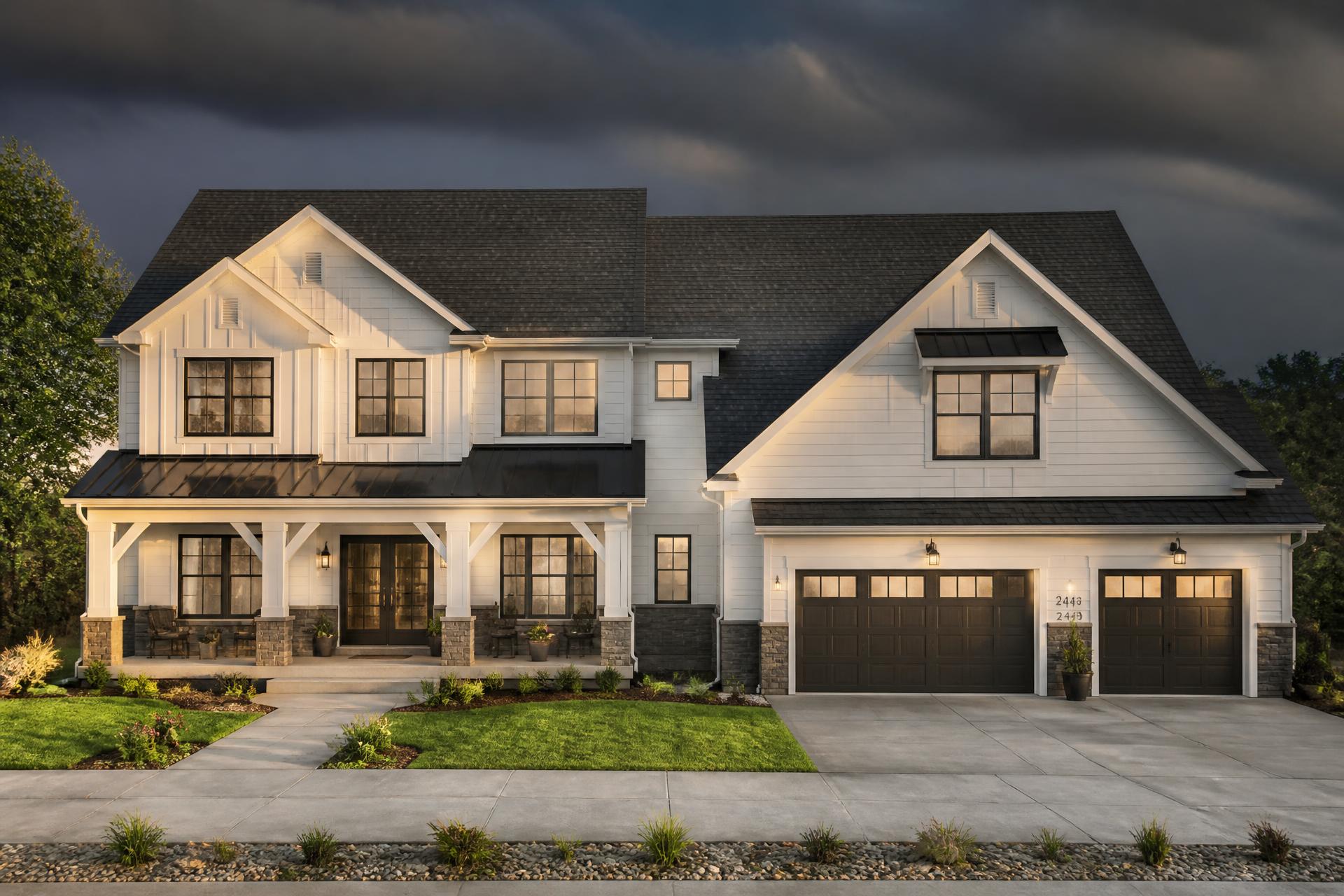 Residential home with a newly installed architectural shingle roof